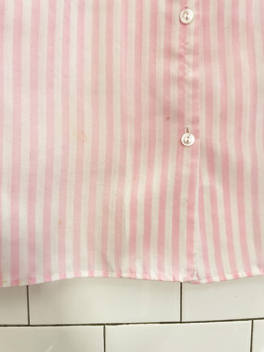 vintage ace of hearts pink stripe shirt - good market thrift store