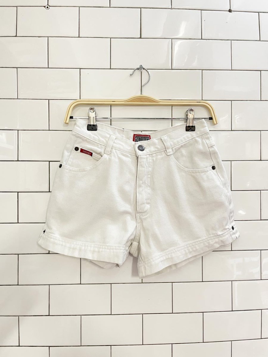 vintage 90s outlooks white denim shorts - good market thrift store