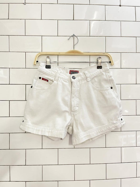 vintage 90s outlooks white denim shorts - good market thrift store