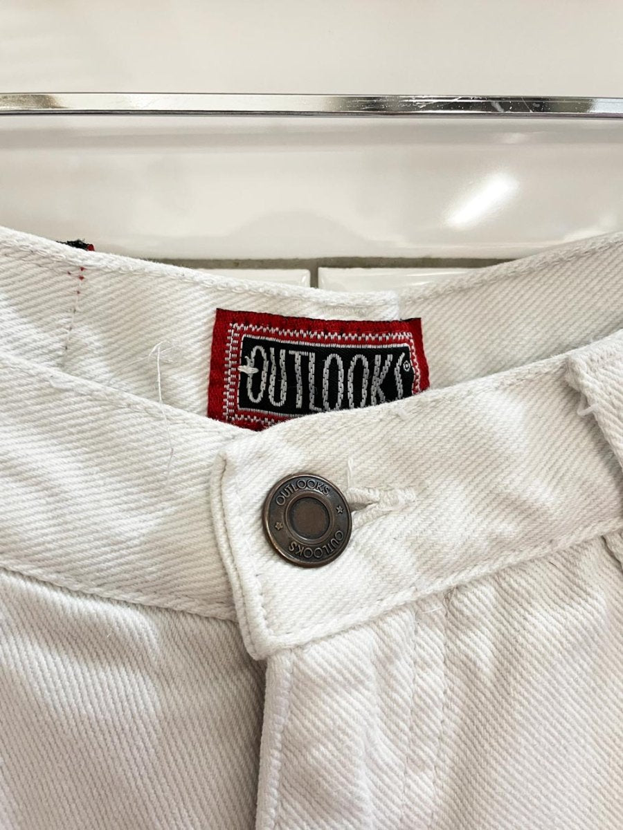 vintage 90s outlooks white denim shorts - good market thrift store