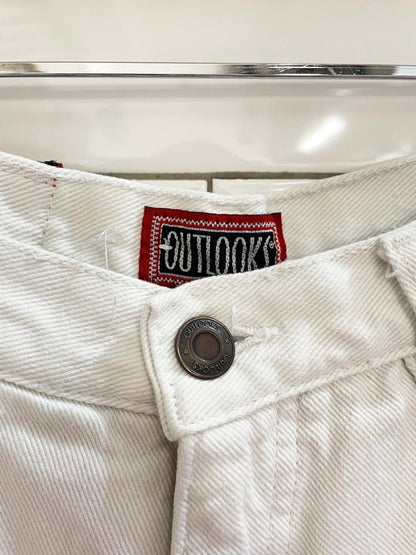vintage 90s outlooks white denim shorts - good market thrift store