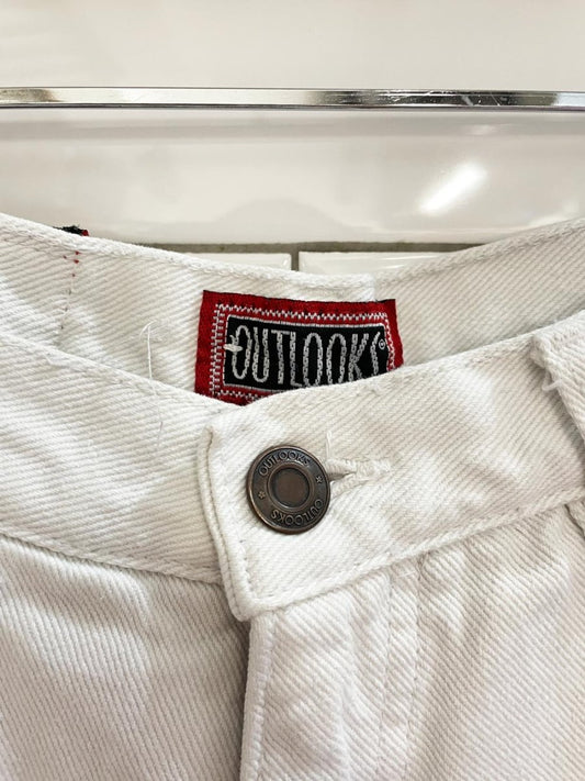 vintage 90s outlooks white denim shorts - good market thrift store