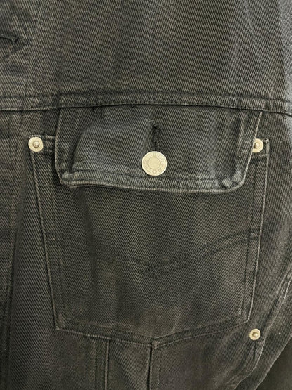 vintage 80s bluenotes oversized black denim jacket - good market thrift store