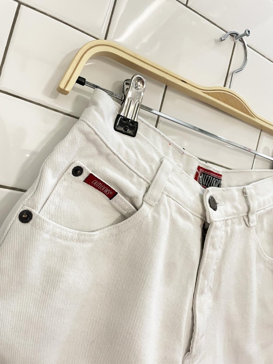 vintage 90s outlooks white denim shorts - good market thrift store