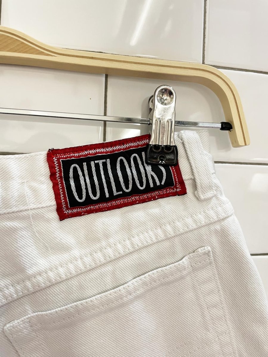 vintage 90s outlooks white denim shorts - good market thrift store