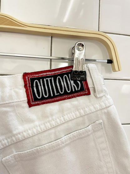 vintage 90s outlooks white denim shorts - good market thrift store