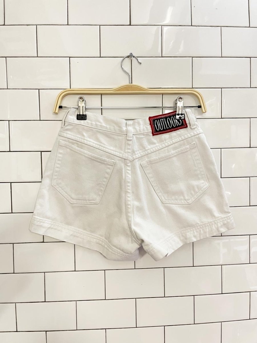 vintage 90s outlooks white denim shorts - good market thrift store