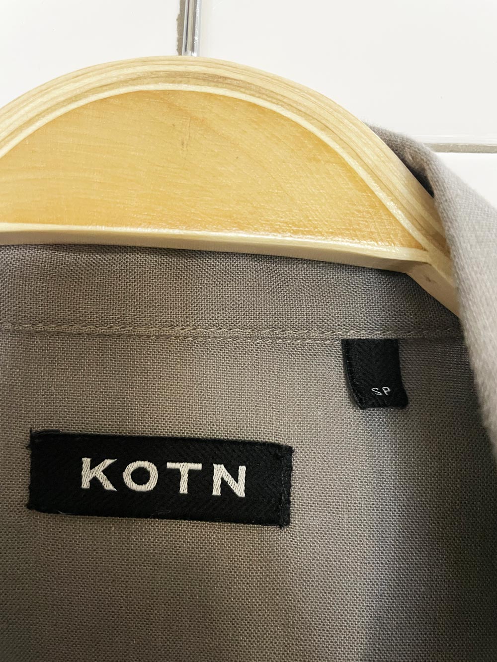 kotn linen-blend full button big pocket shirt