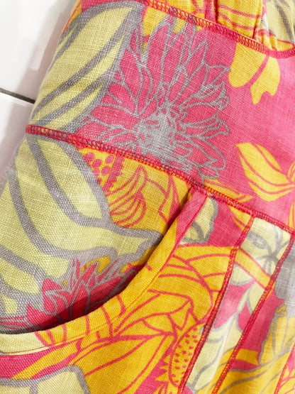 y2k h&m 100% linen tropical halter mini dress - good market thrift store