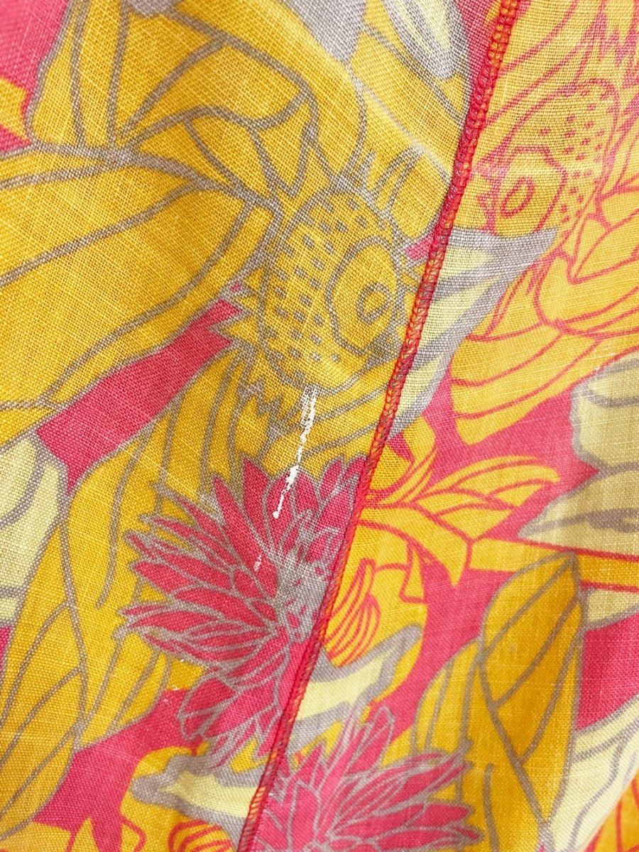 y2k h&m 100% linen tropical halter mini dress - good market thrift store