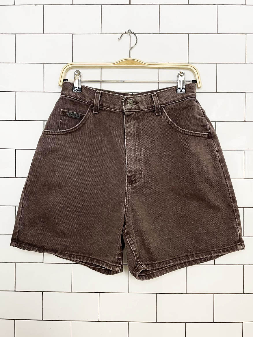 vintage 90s lee rivited denim high rise mom shorts