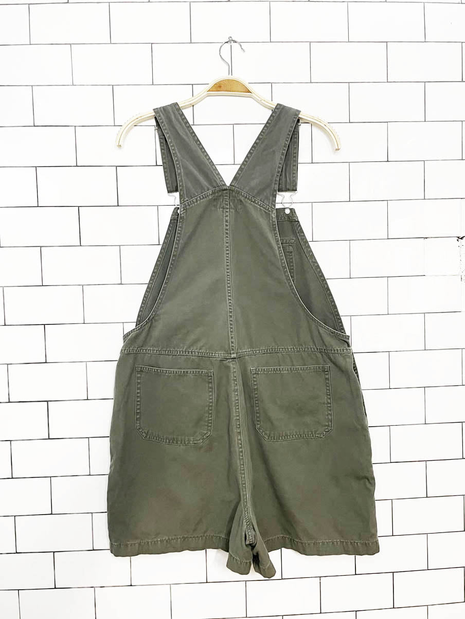 y2k xhileration baggy denim short overalls