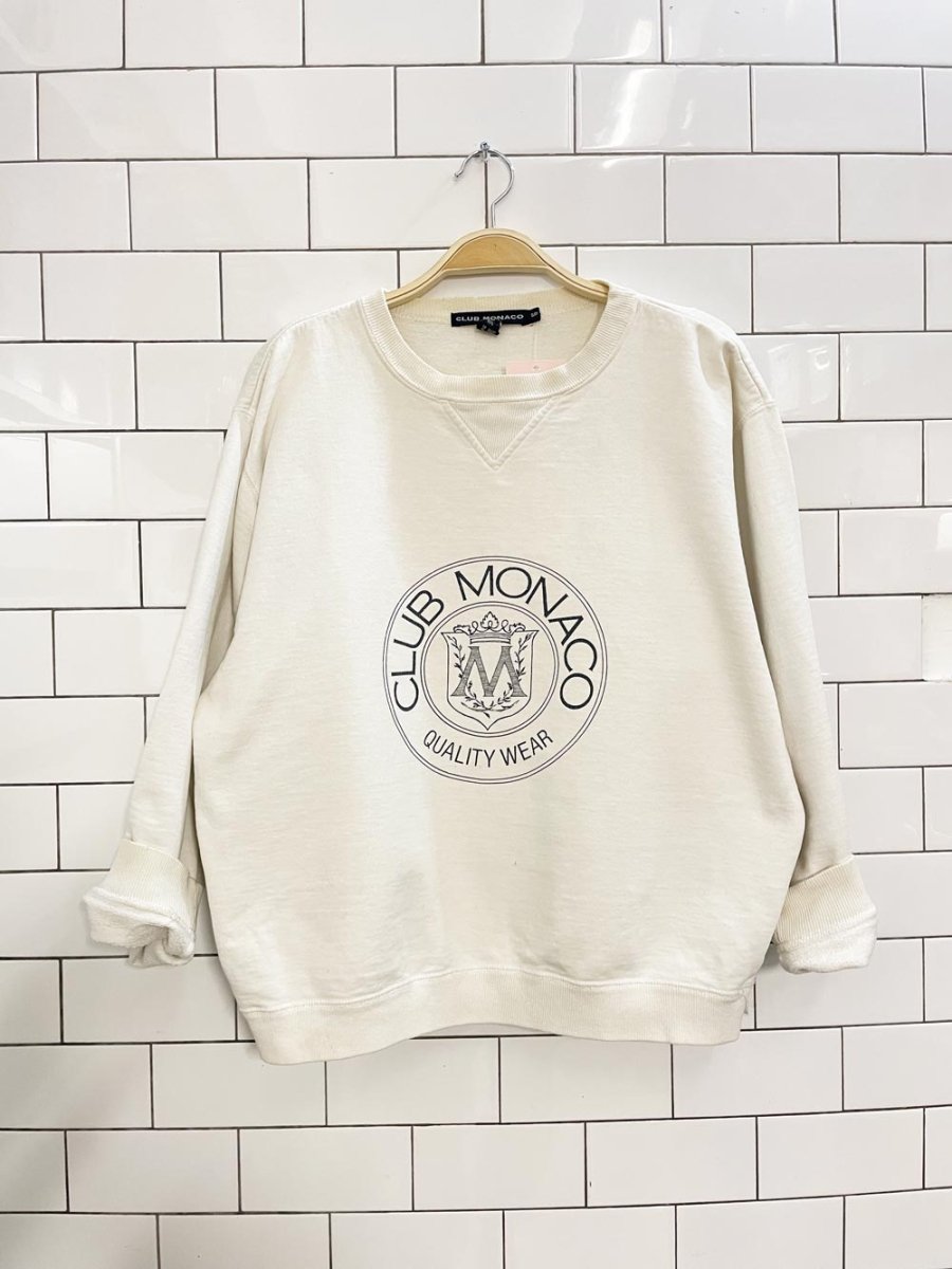 vintage 90s club monaco crest sweatshirt - good market thrift store