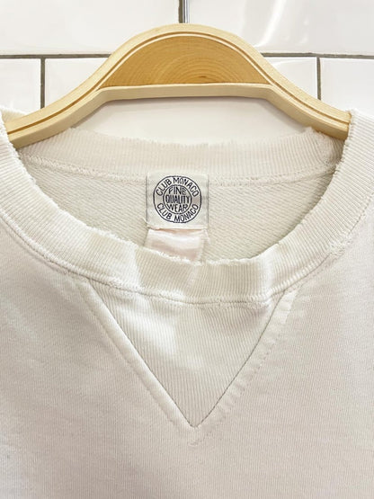 vintage 80s club monaco distressed crest sweatshirt - good market thrift store