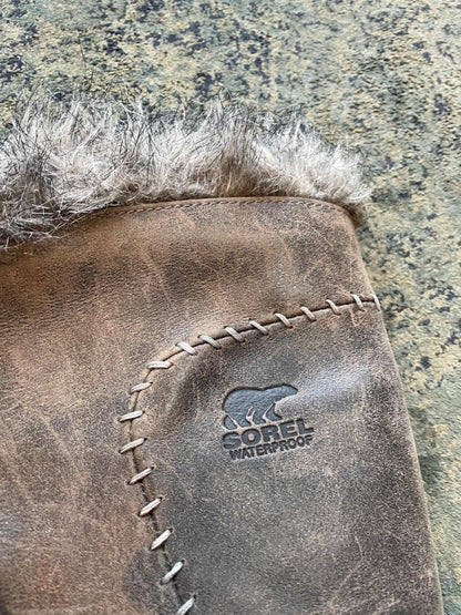 sorel cate the great leather waterproof snow boots - good market thrift store