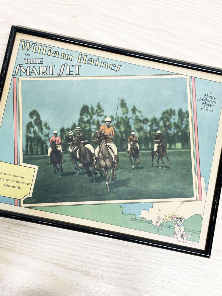 vintage william hanes in the smart polo match set movie poster framed | made in usa