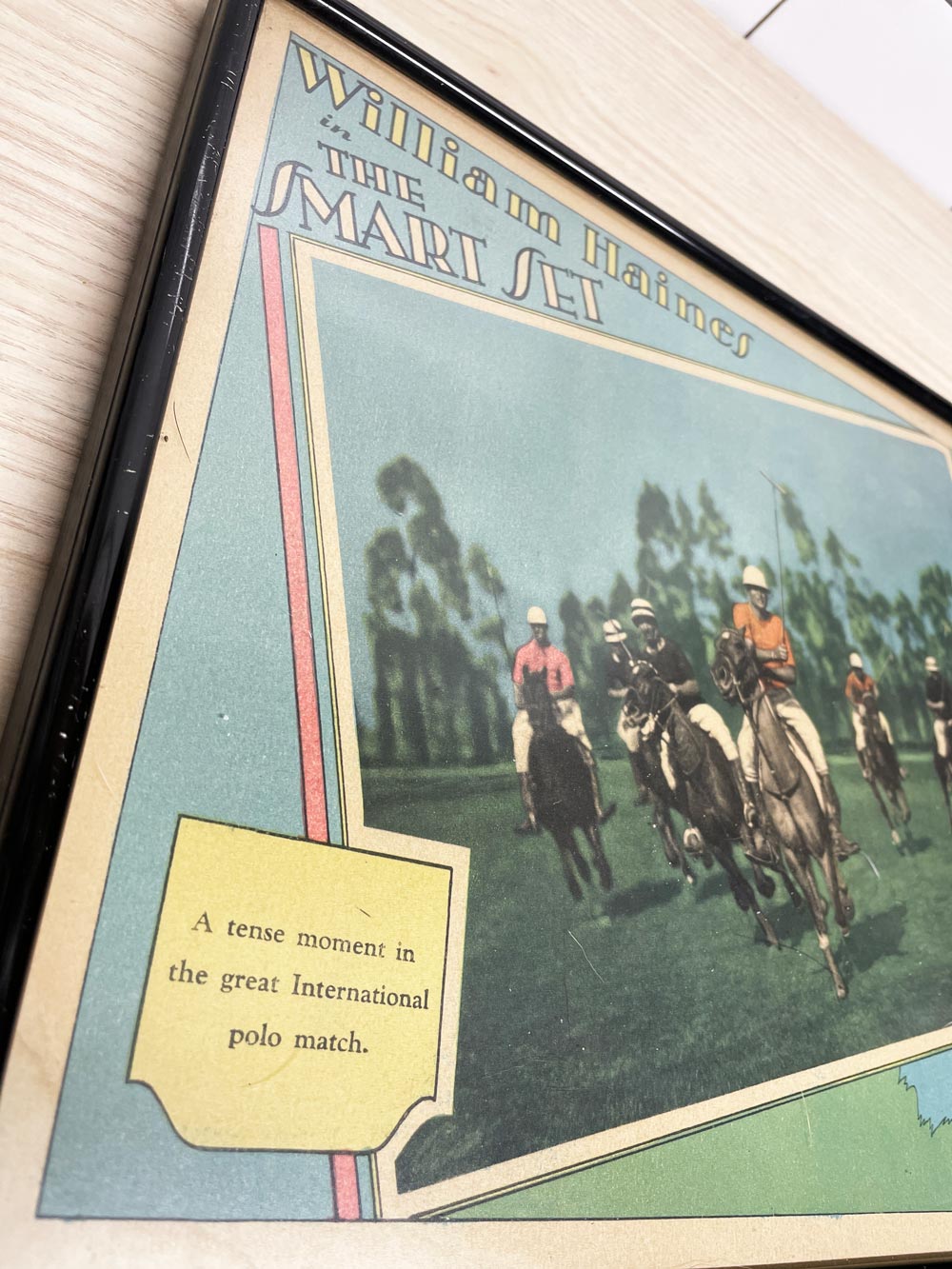 vintage william hanes in the smart polo match set movie poster framed | made in usa