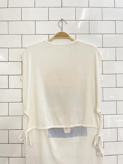 vintage 80s formula 1 racing long bib - good market thrift store