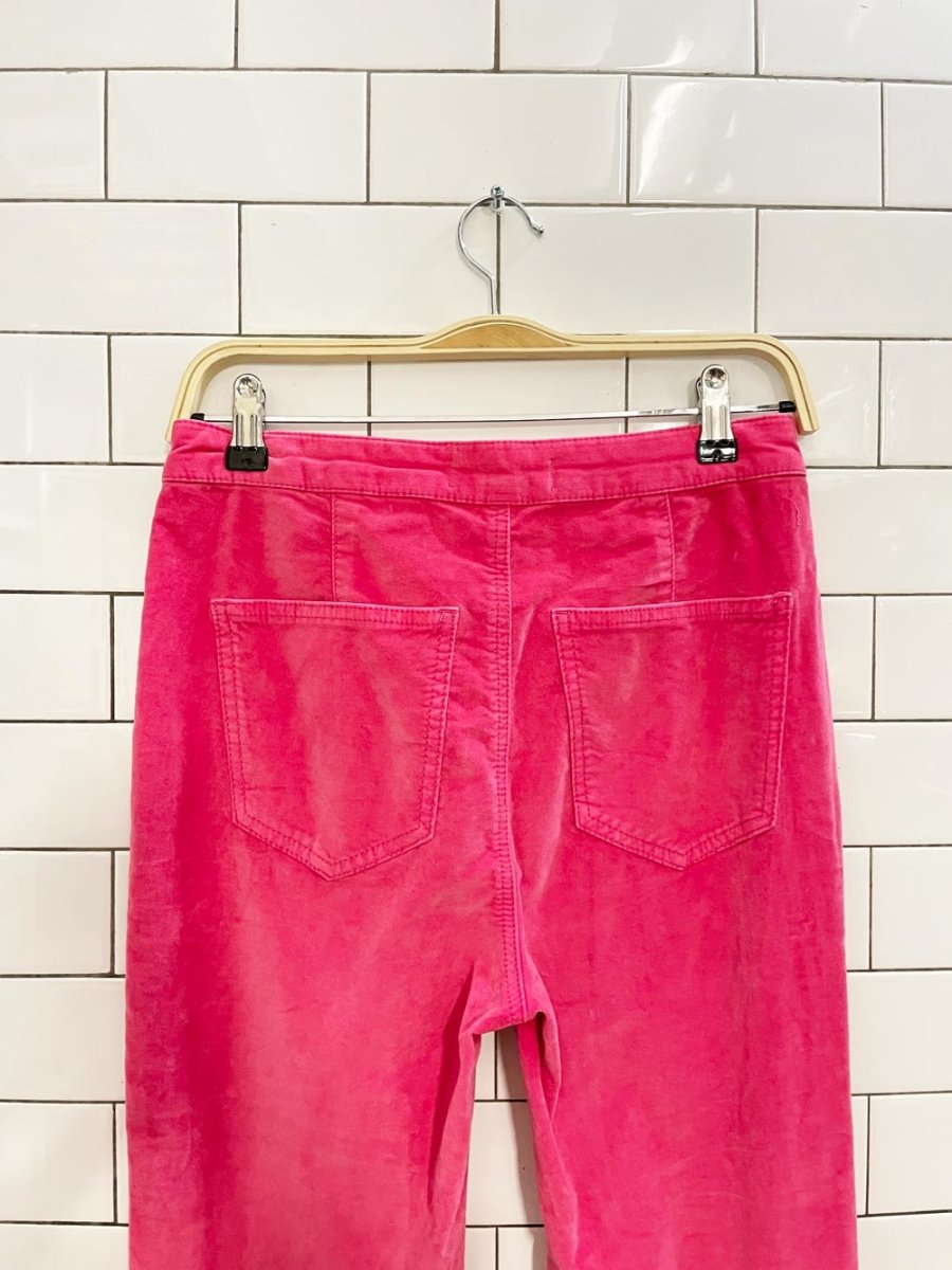 free people just float on pink velvet flares - good market thrift store
