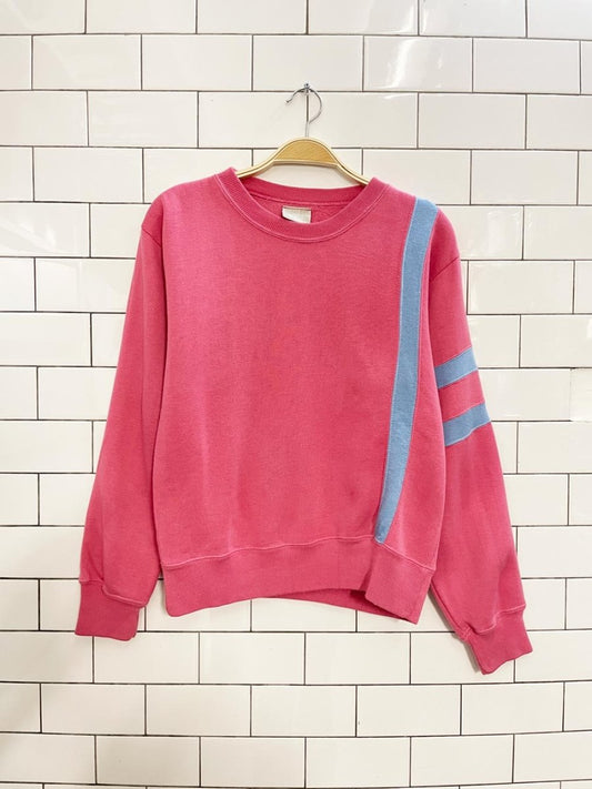 vintage 80s colour block stripe sweatshirt - good market thrift store
