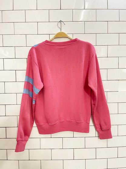 vintage 80s colour block stripe sweatshirt - good market thrift store