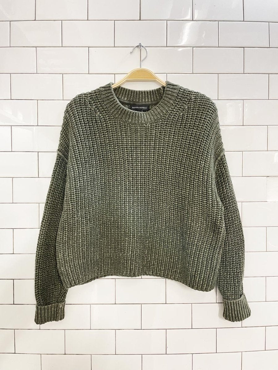 banana republic heavy cotton chunky knit sweater - good market thrift store