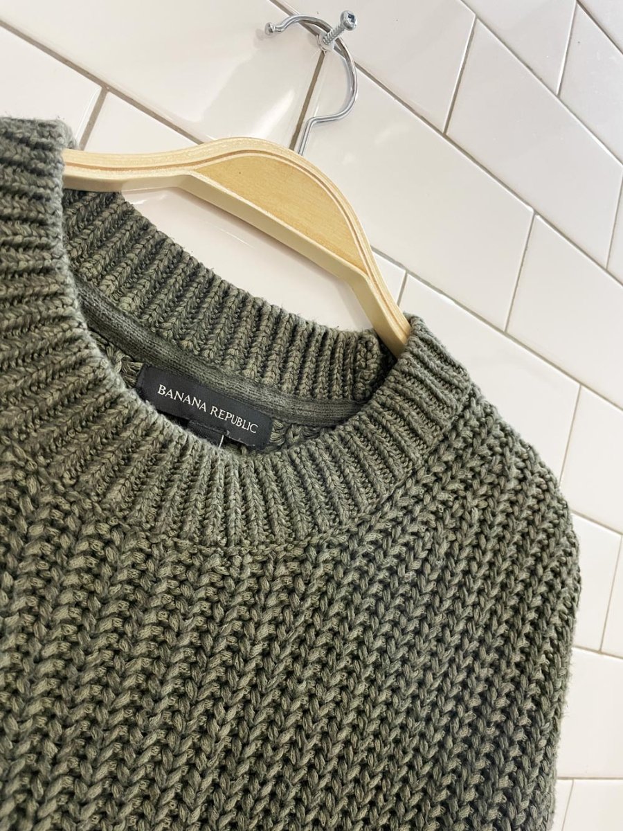 banana republic heavy cotton chunky knit sweater - good market thrift store