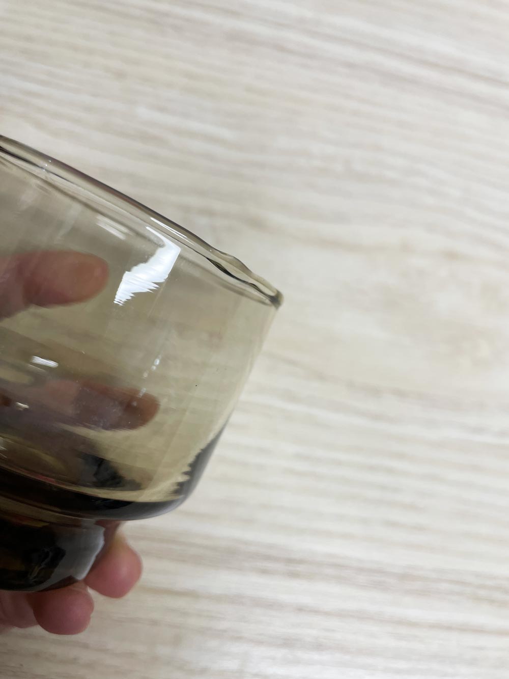 x4 vintage dominion smoke glass stackable short glasses