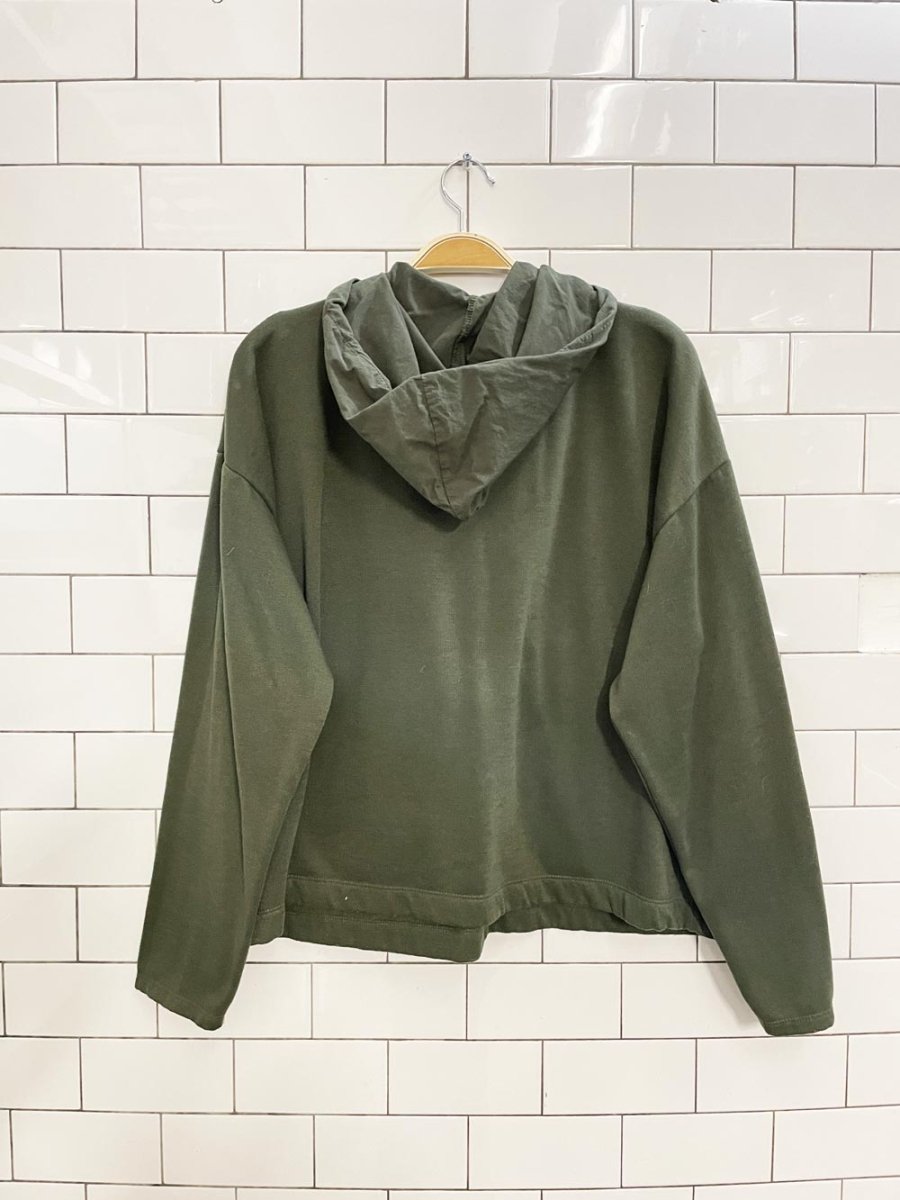 zara outdoor cargo pocket army hoodie - good market thrift store