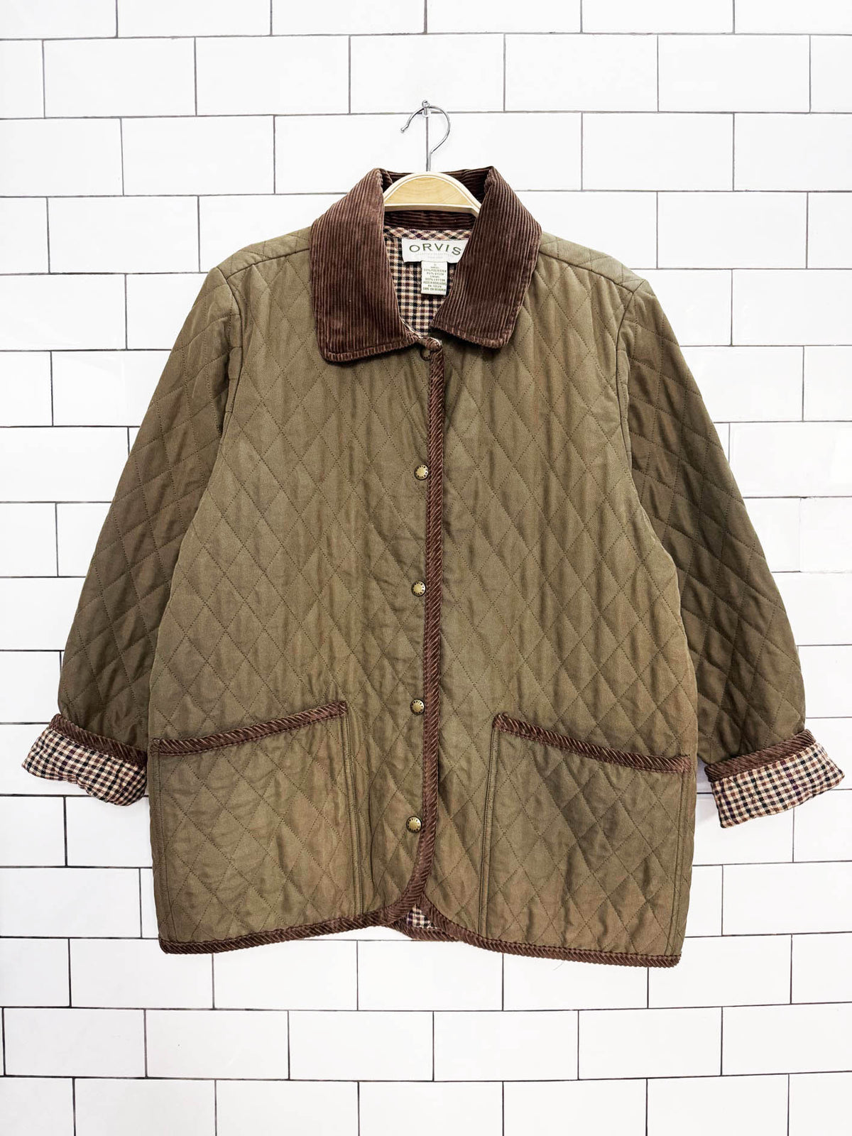 orvis chunky cord collar quilted barn coat | chore