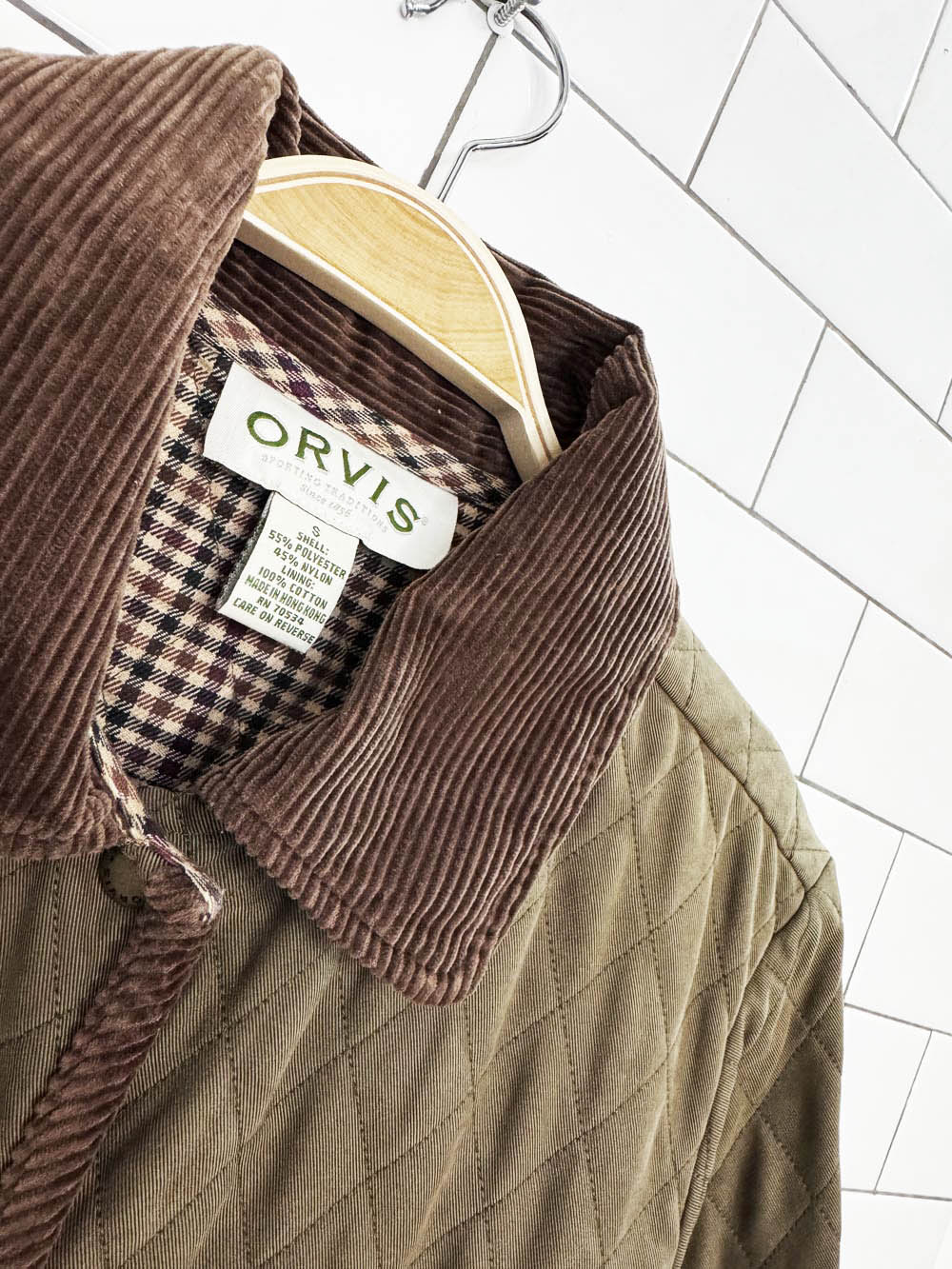 orvis chunky cord collar quilted barn coat | chore