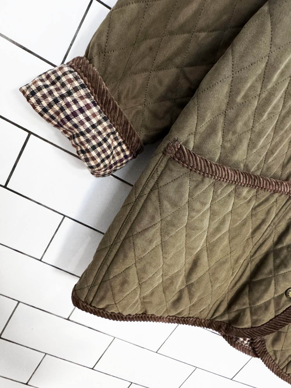 orvis chunky cord collar quilted barn coat | chore