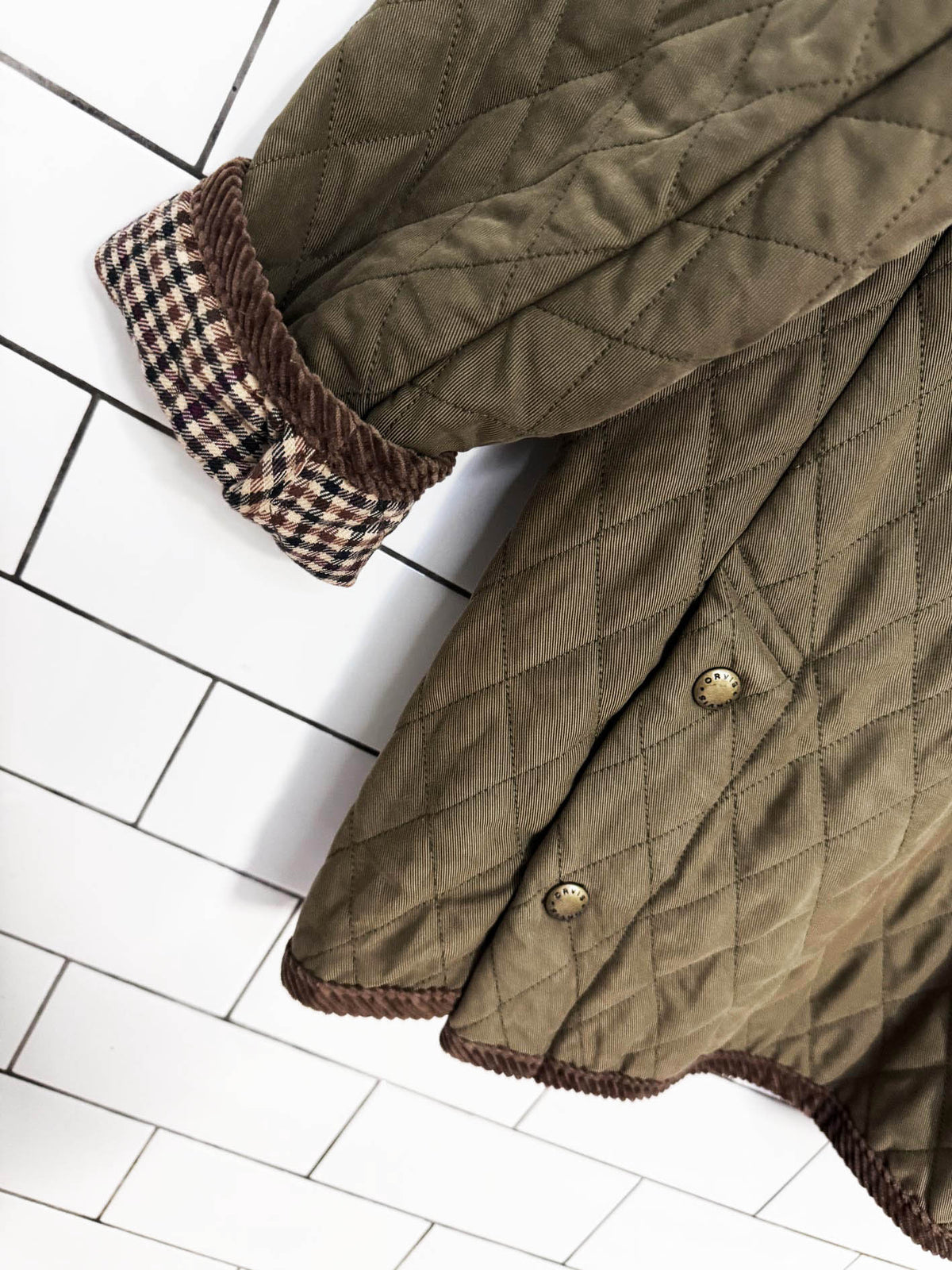 orvis chunky cord collar quilted barn coat | chore