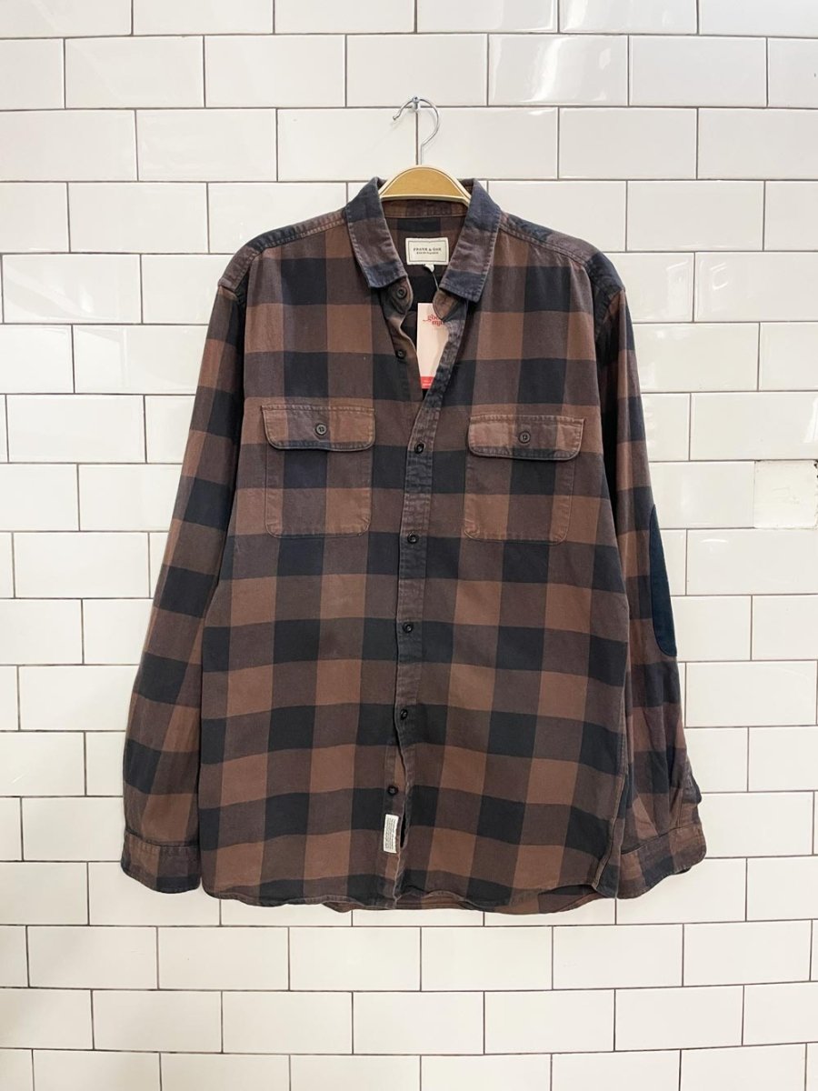 frank and oak plaid flannel shirt - good market thrift store
