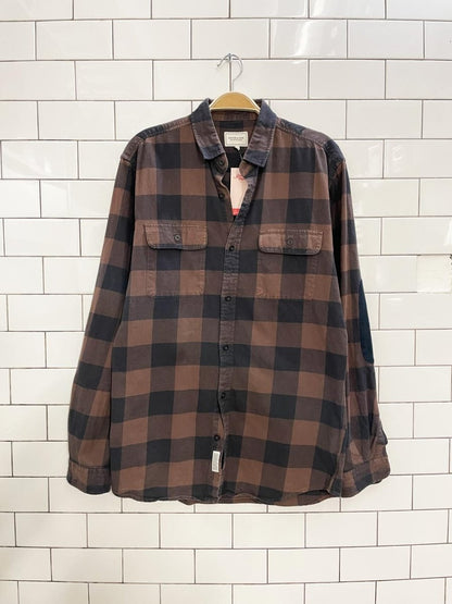 frank and oak plaid flannel shirt - good market thrift store