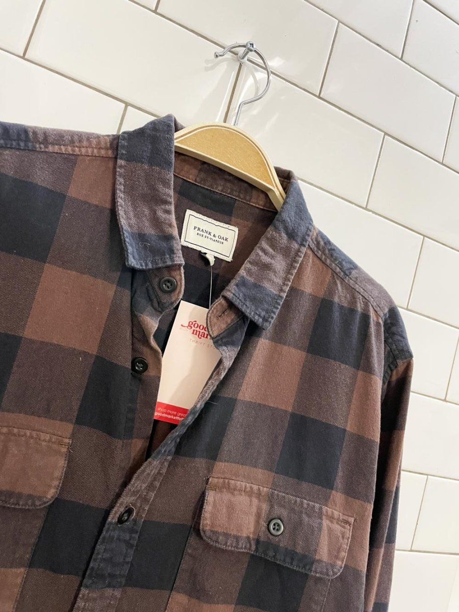 frank and oak plaid flannel shirt - good market thrift store