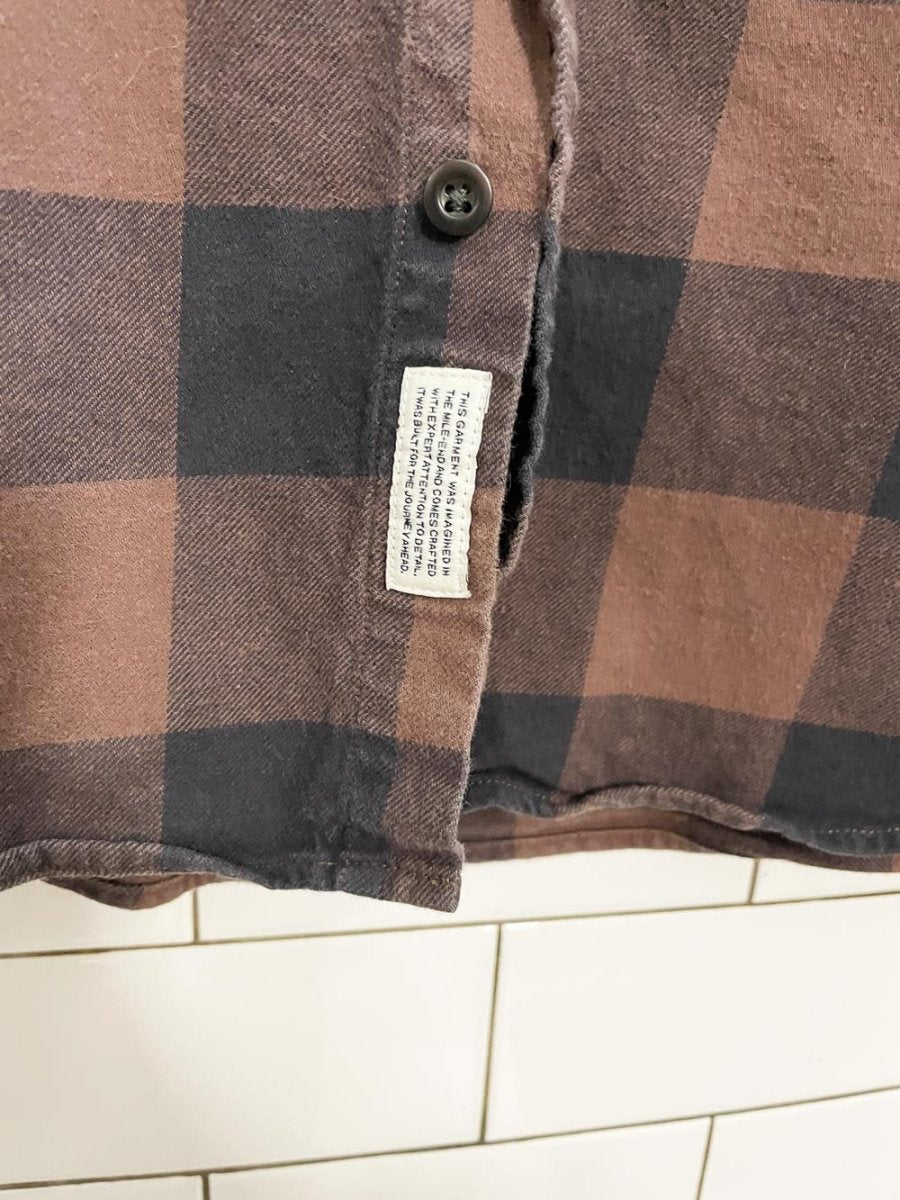 frank and oak plaid flannel shirt - good market thrift store