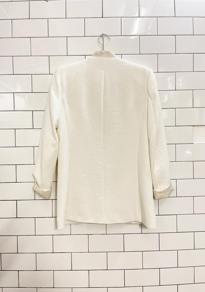 maje crepe jacket with leather trim - good market thrift store