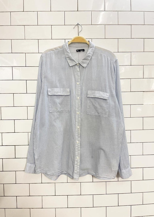 gap boyfriend fit lightweight stripe shirt - good market thrift store