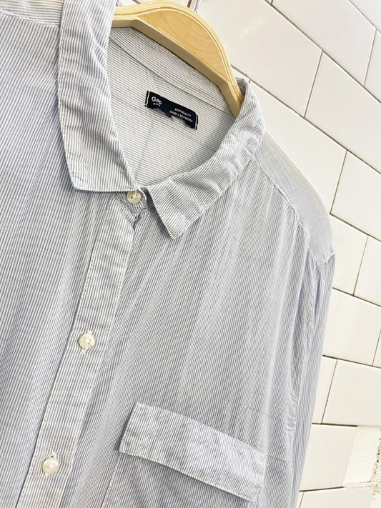 gap boyfriend fit lightweight stripe shirt - good market thrift store