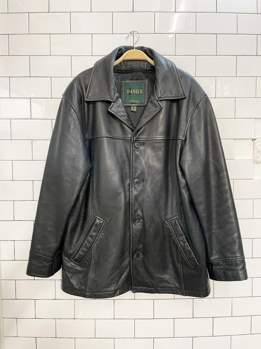 vintage danier heavy leather lined jacket - good market thrift store