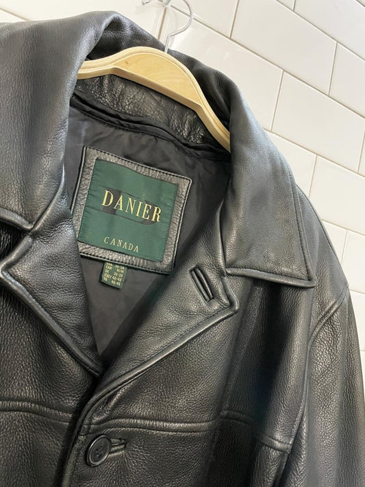 vintage danier heavy leather lined jacket - good market thrift store