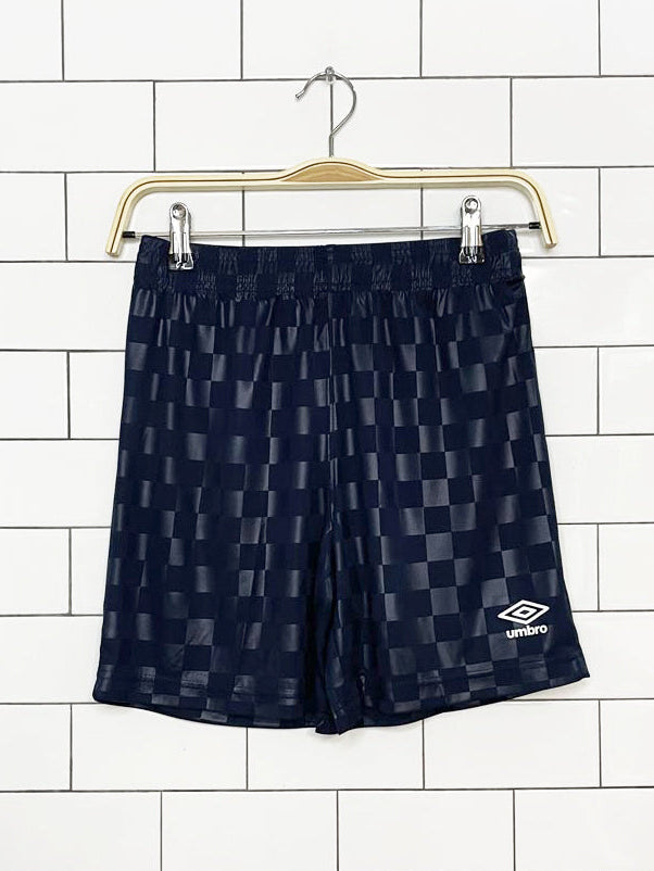nwt umbro checkerboard satin shorts