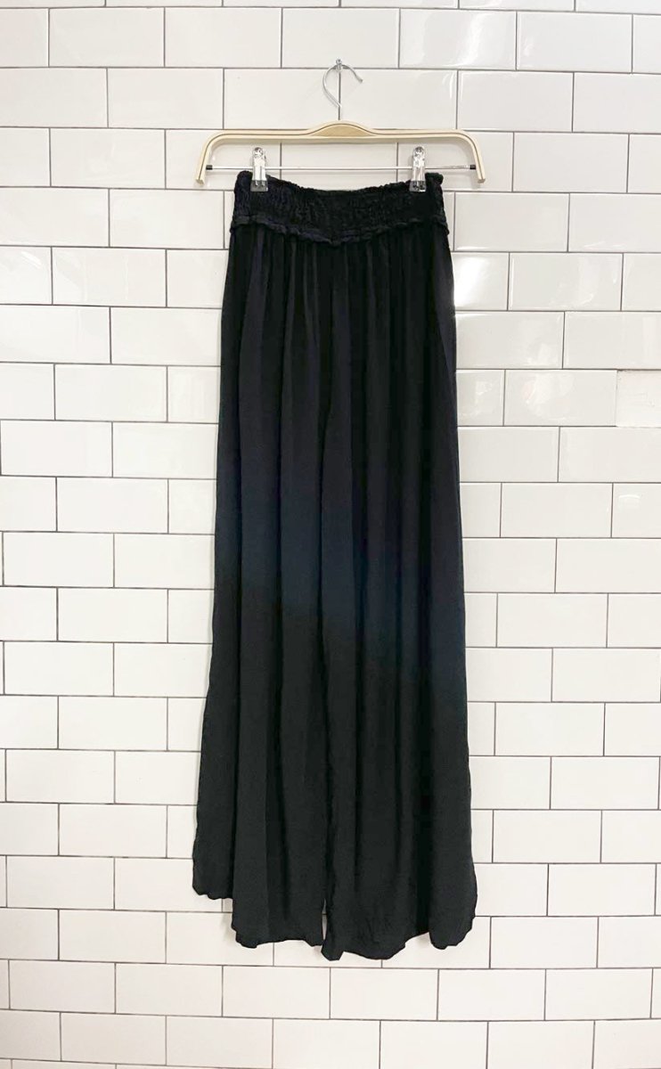 shinestar ruched waist wide leg flowy pants - good market thrift store