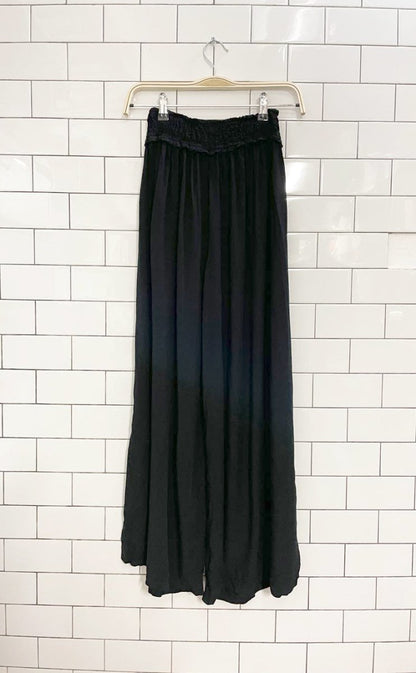 shinestar ruched waist wide leg flowy pants - good market thrift store