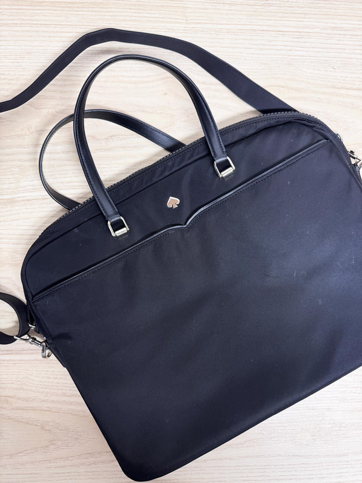 kate spade jae leather trim nylon laptop bag
