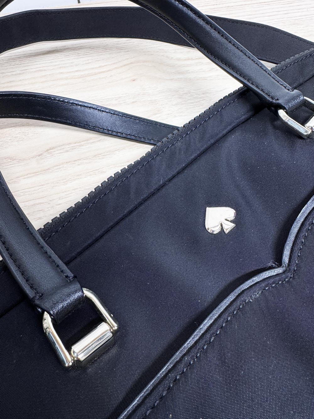 kate spade jae leather trim nylon laptop bag