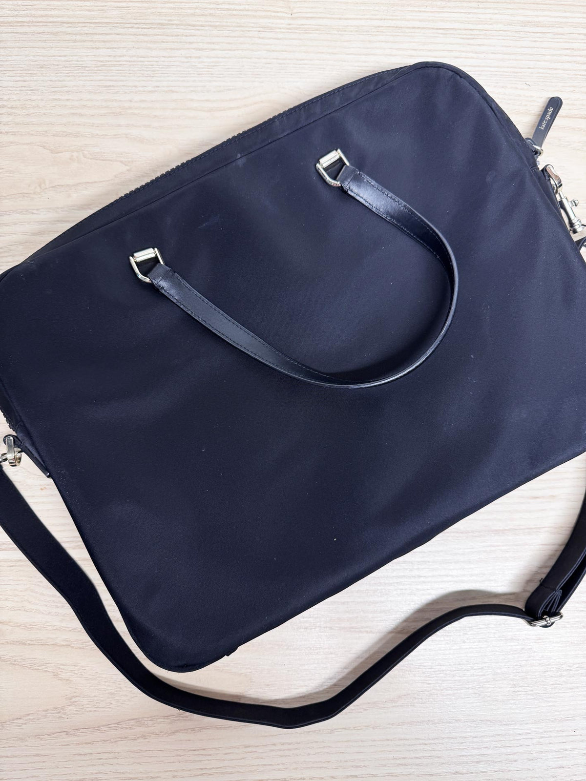 kate spade jae leather trim nylon laptop bag