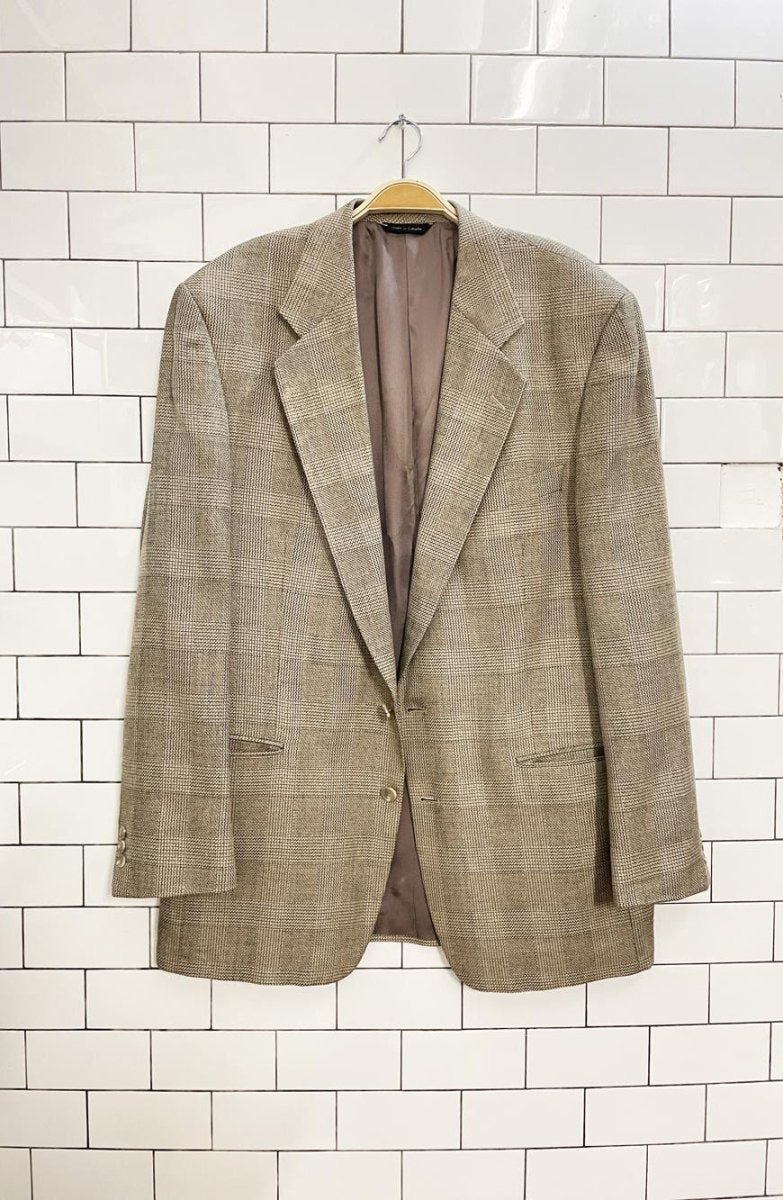 vintage clyde hatch wool - silk woven oversized menswear blazer | union made - good market thrift store