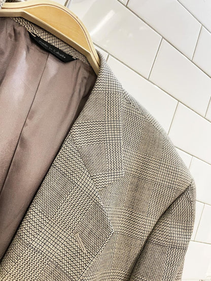 vintage clyde hatch wool - silk woven oversized menswear blazer | union made - good market thrift store